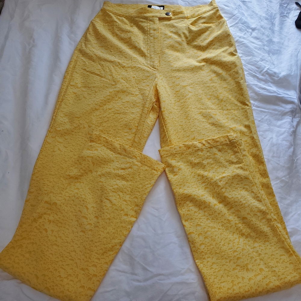 Laurel Jeans Women’s High Rise Stretch Yellow Jeans Straight Leg